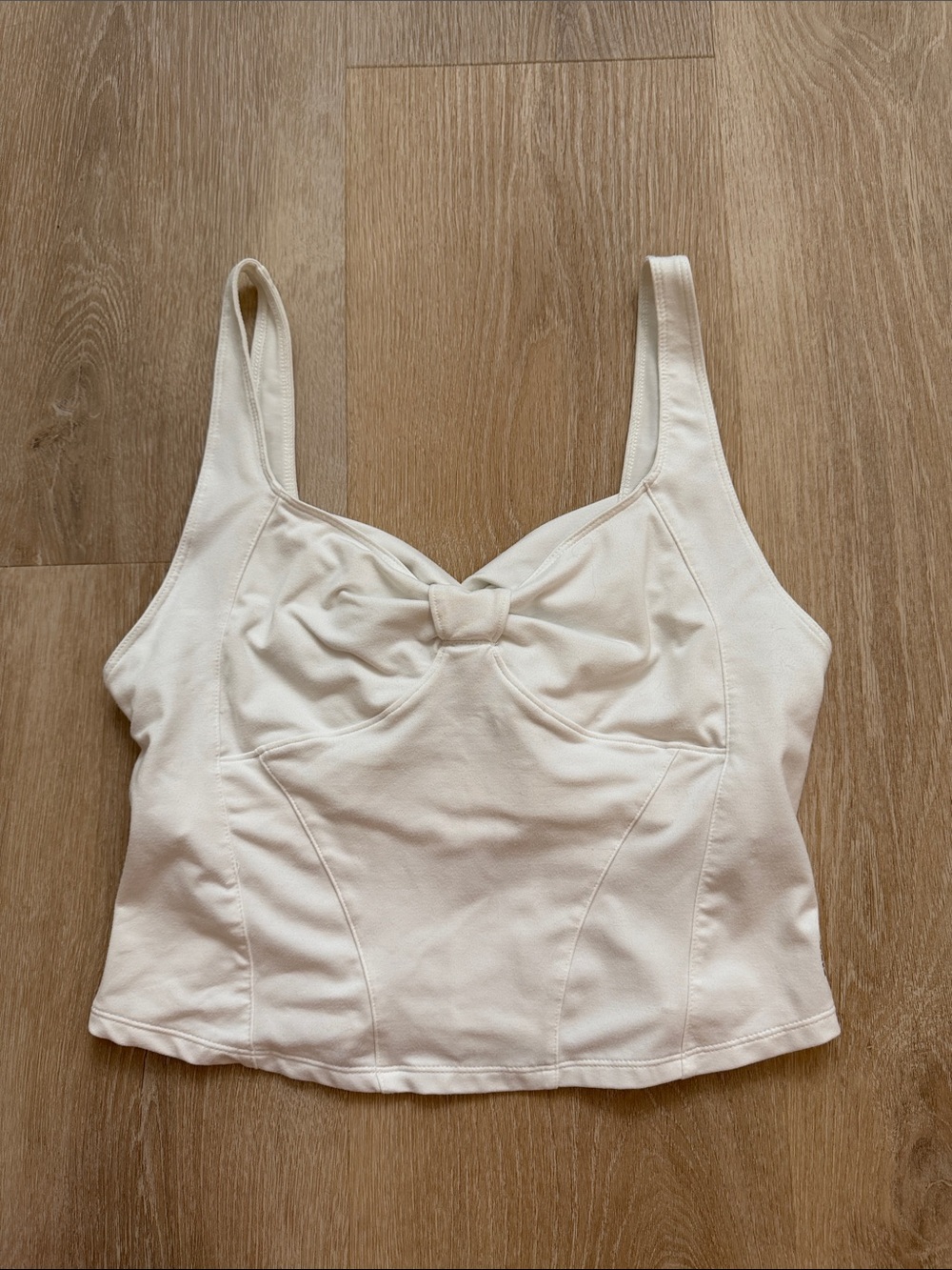 FO Free Movement white Tank Top with Front Knot Detail